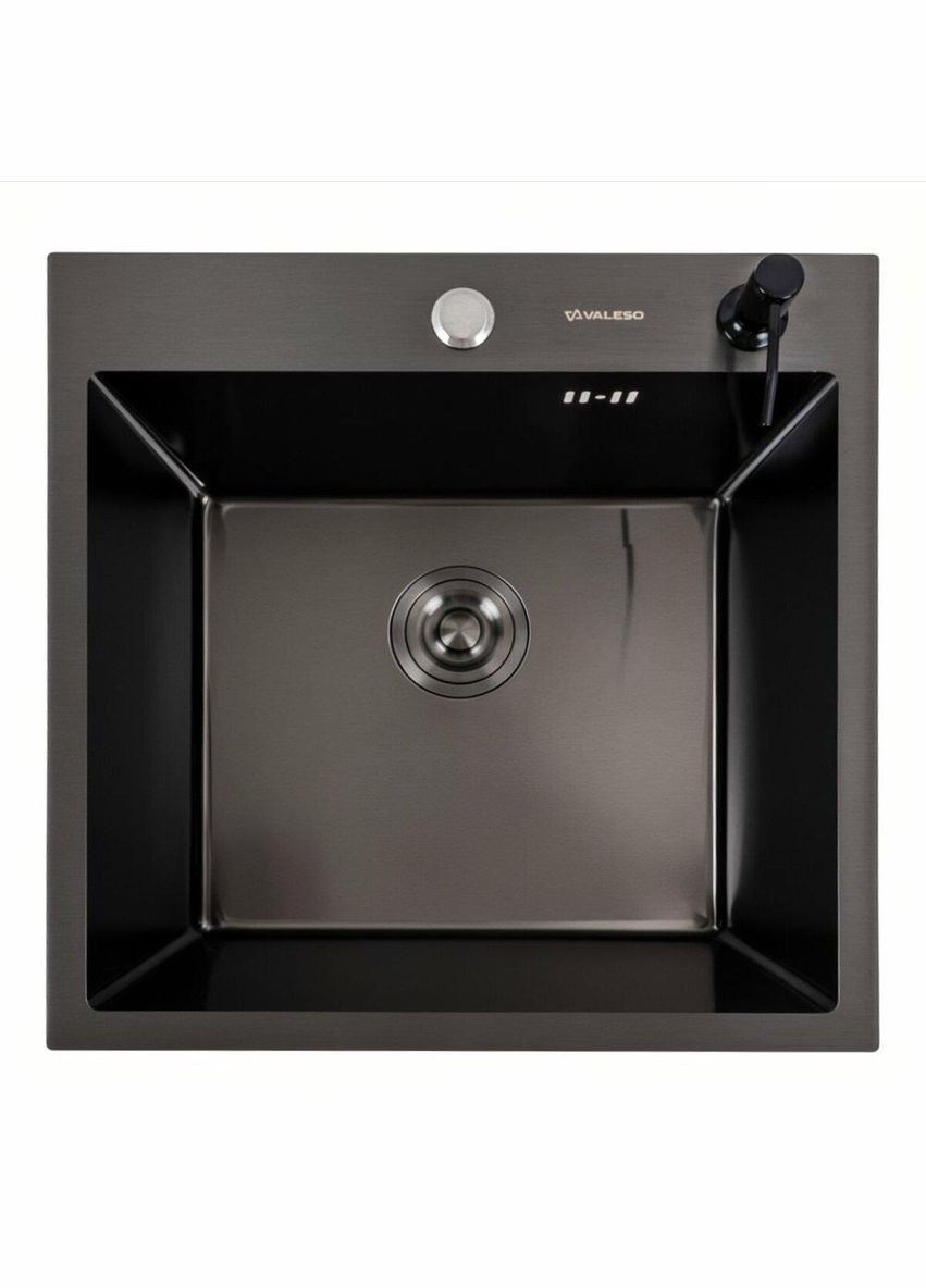 Кухонная мойка 50*50 PVD черная Handmade ECN (2,0/0,5) Valeso (342071880)
