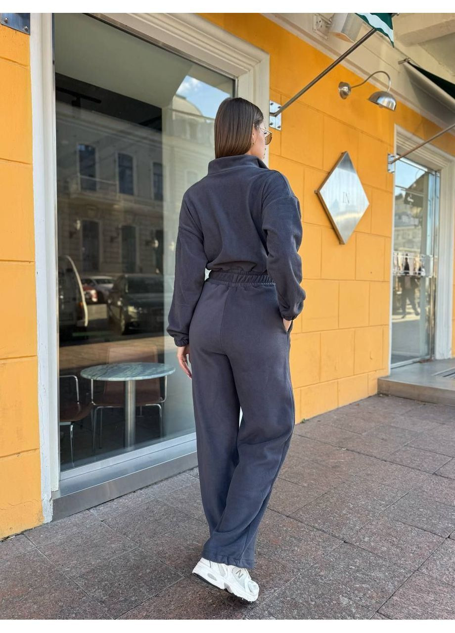 Жіночий флісовий комбінезон Osoblyva комбінезон-брюки графітовий