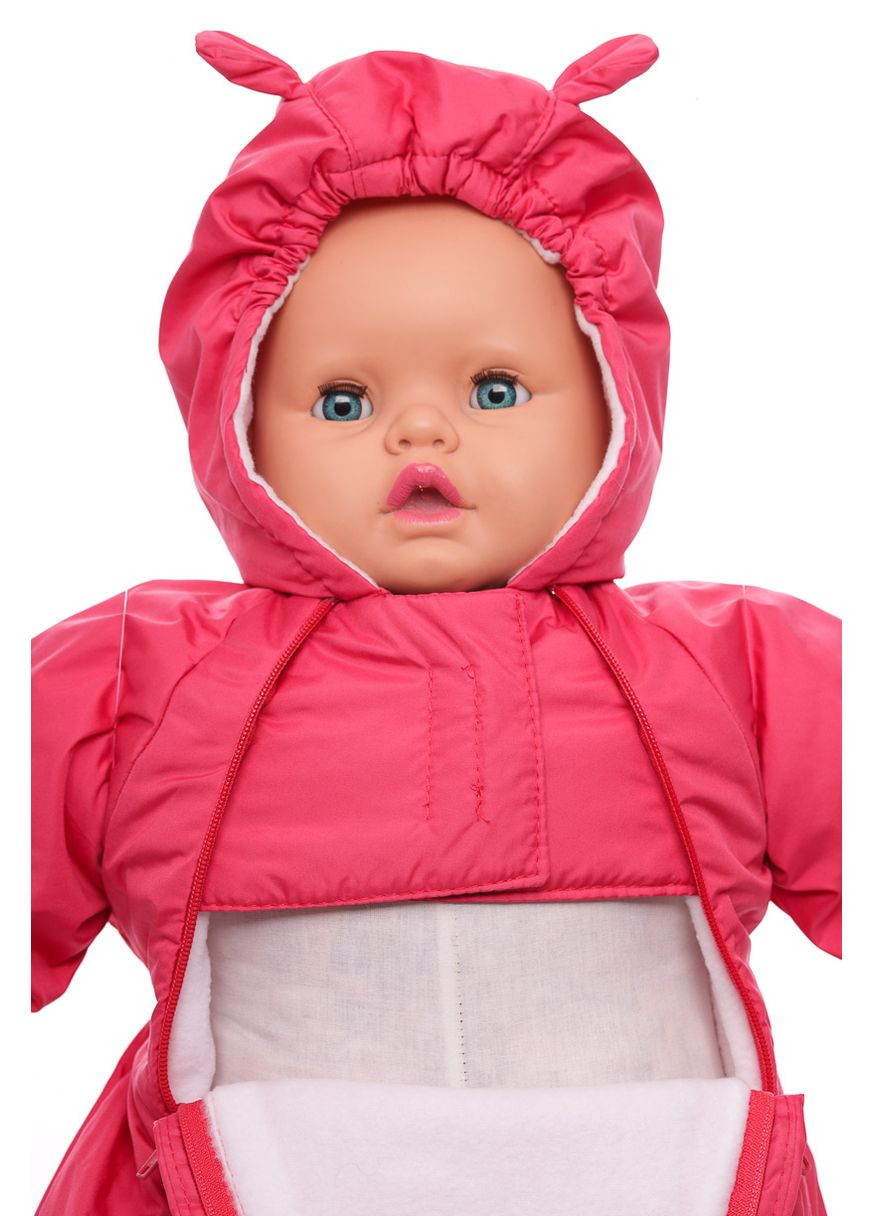 Человечек на флисе для девочки коралловый 74 см (27750) BABYKROHA (297200292)