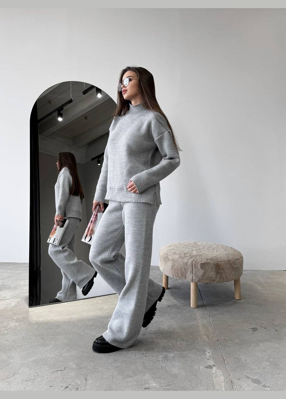 Женский костюм двойка цвет светло-серый р.42/46 450426 New Trend (282928154)