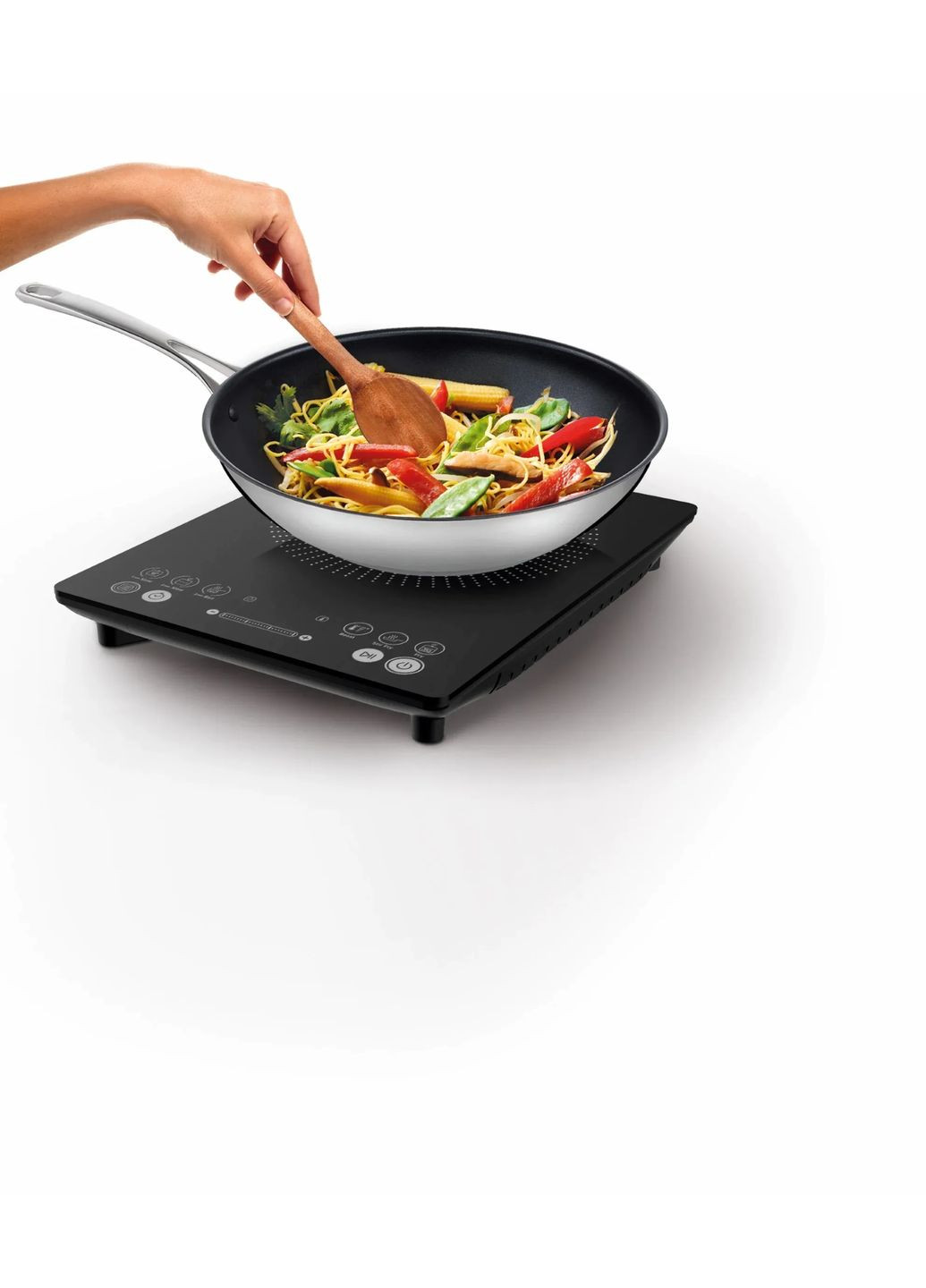 Плитка настільна IH2108E1 індукційна Everyday Slim, комфорок - 1 на 2.1кВт, керування - сенсорне, пррограм - 6, Tefal (361965521)