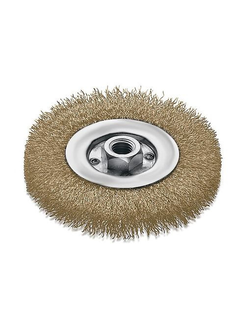 Щетка цилиндрическая 115x12хМ14х2,0 мм стальная латунированная гофрированная проволока 0,3 мм 12500 об/ми (13834) Lessmann (295032609)