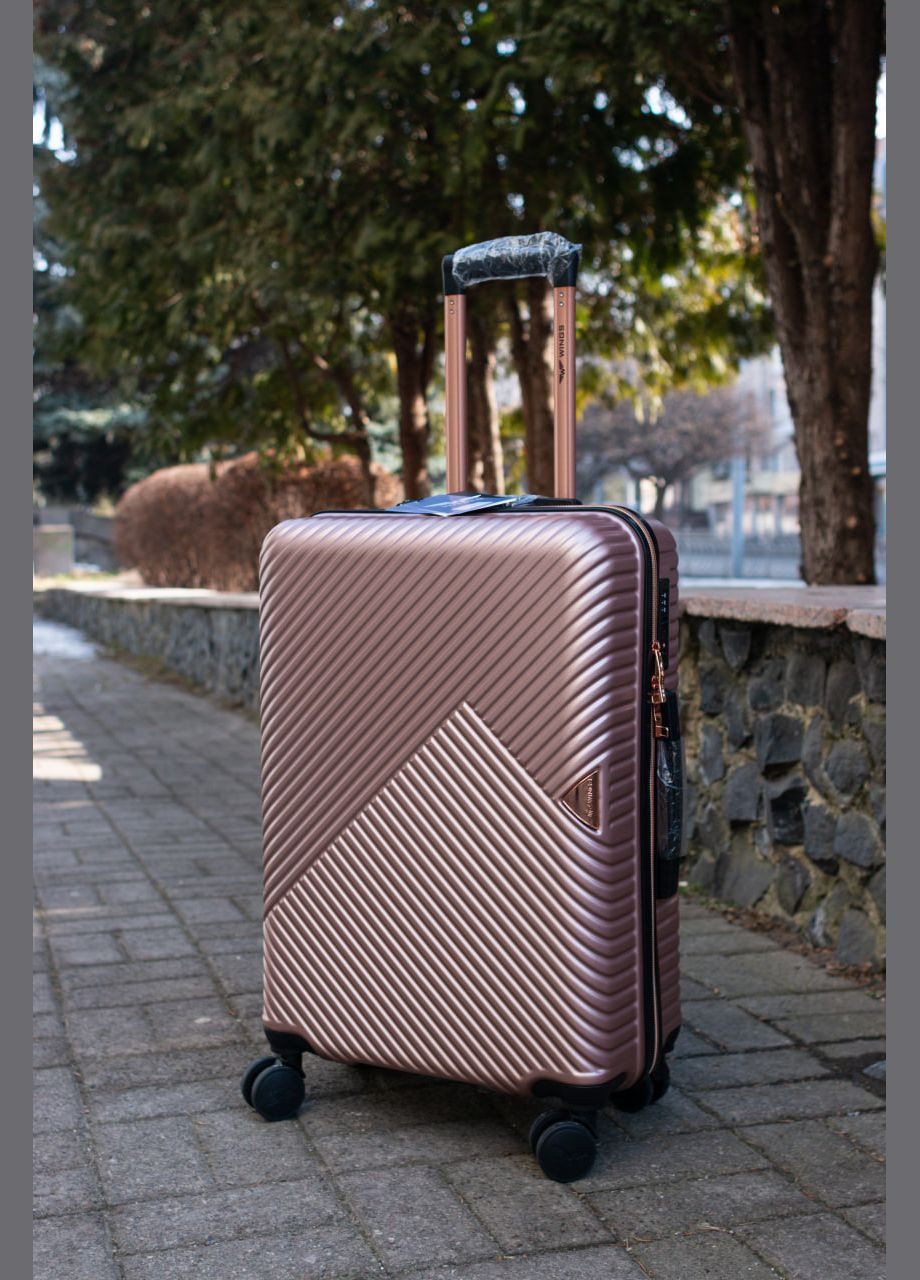 Чемодан пластиковый WN-01 большой L, цвет серый Wings Wn01 (323652003)