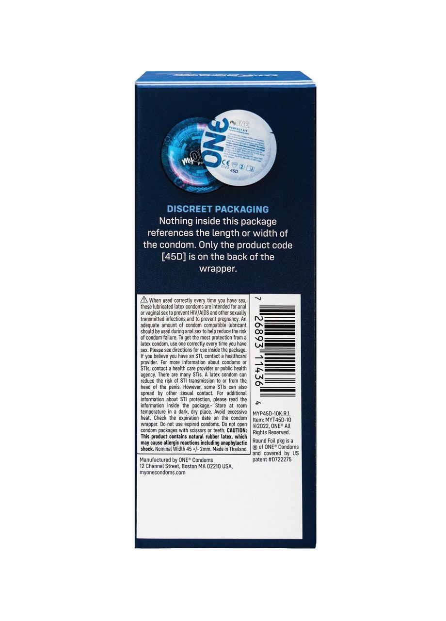 Презервативи MyONE Super Snug Розмір 45Д, 10 шт One (370203021)
