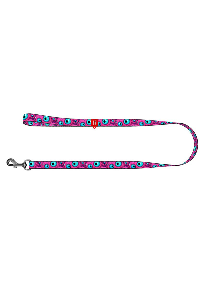 Повідець для собак нейлоновий Nylon, малюнок "Око монстра", L-XXL, Ш 25 мм, Дов 122 см WAUDOG (322642529)