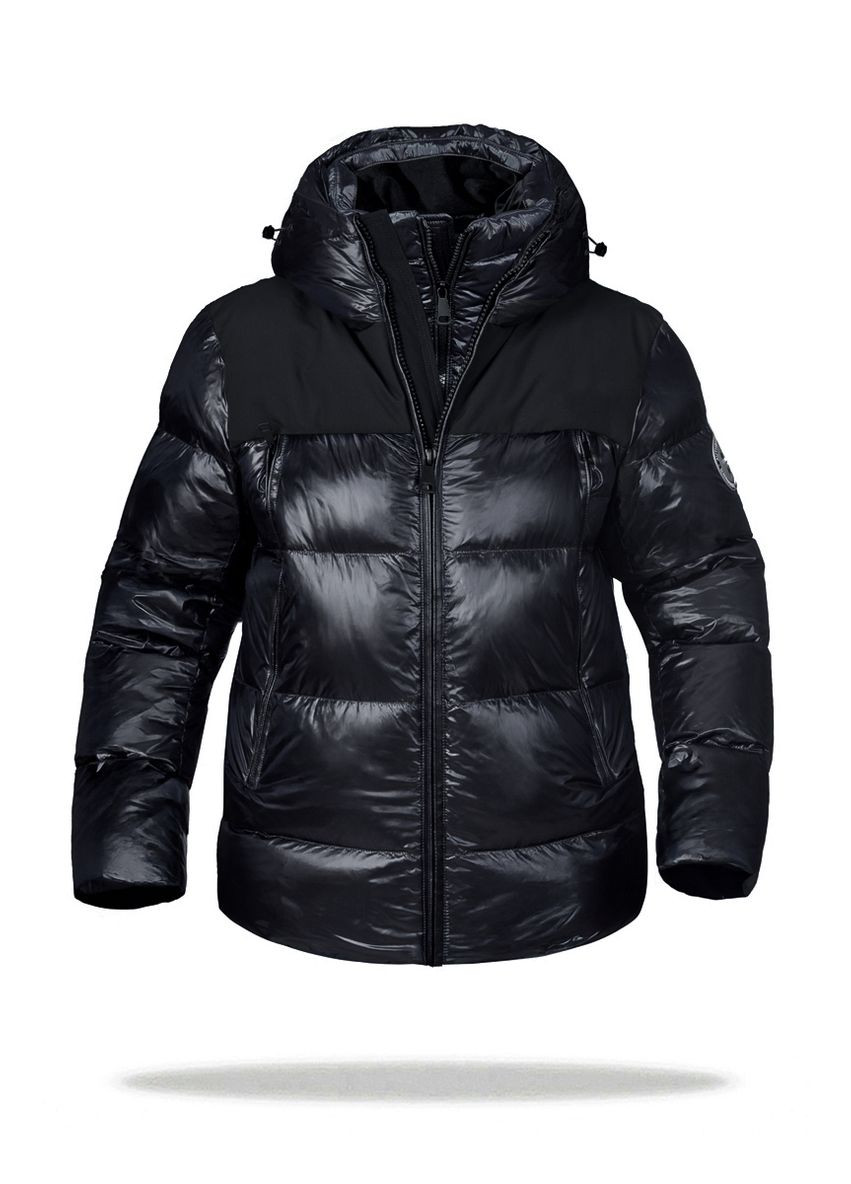 Черная зимняя пуховик мужской nf 22722 Freever