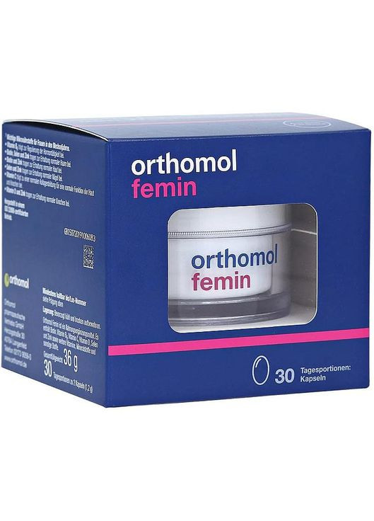 Вітамінний комплекс для жінок у період менопаузи Femin (60 капсул на 30 днів) Orthomol (280265871)