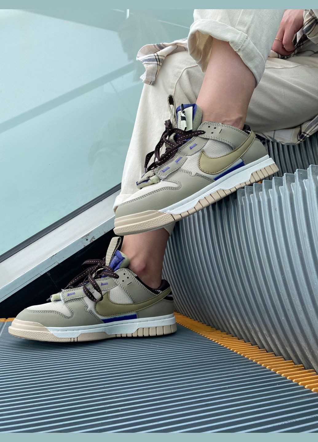 Зеленые демисезонные кроссовки мужские nike sb dunk low green | найк сб данк низкие зеленые No Brand