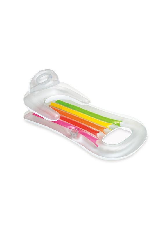 Пляжний надувний матрац-крісло з подушкою 58802 White Intex (296653759)