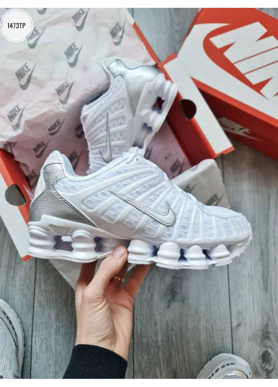КРОССОВКИ ЖЕНСКИЕ NIKE SHOX TL WHITE НАЙК ШОКС ТЛ No Brand белые демисезоны (369387259)