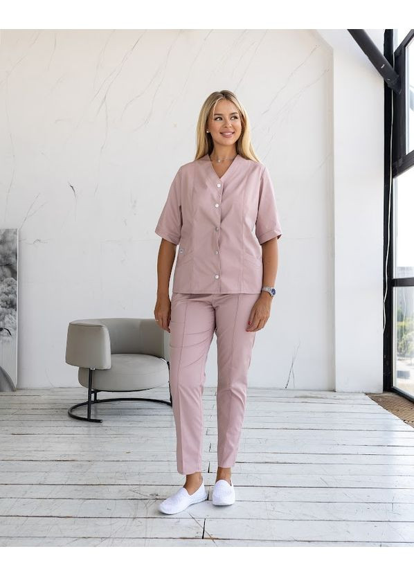Жіночий медичний костюм Біата стрейч три чверті рукав No Brand (365843256)