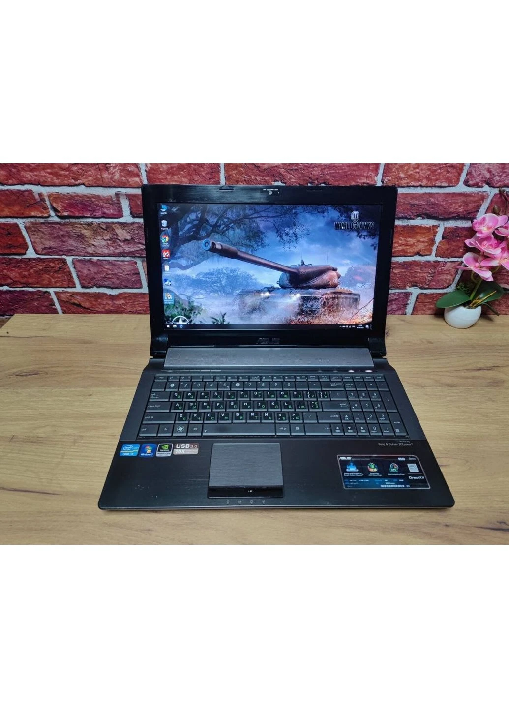 Ноутбук N53S / 15.6" (1366x768) TN / Intel Corei7-2670QM (4 (8) ядра по 2.2 - 3.1 GHz) / 8 GB DDR3 / 256 GB SSD / nVidia Asus (398129966)