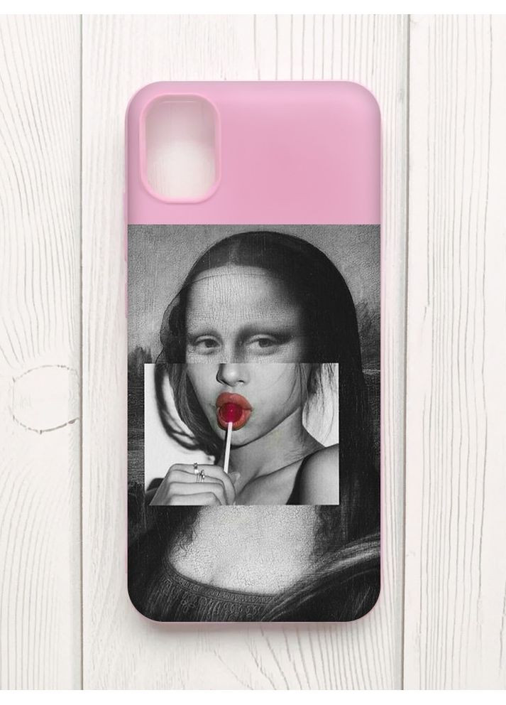 Матовий рожевий чохол на Samsung Galaxy A04E/A042:: Сучасна Мона Ліза (принт 351) Creative (360697021)