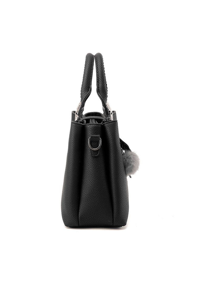 Жіноча сумка з хутряним брелоком кулькою, невелика сумочка на плече для дівчат із брелочкою No Brand (334730298)