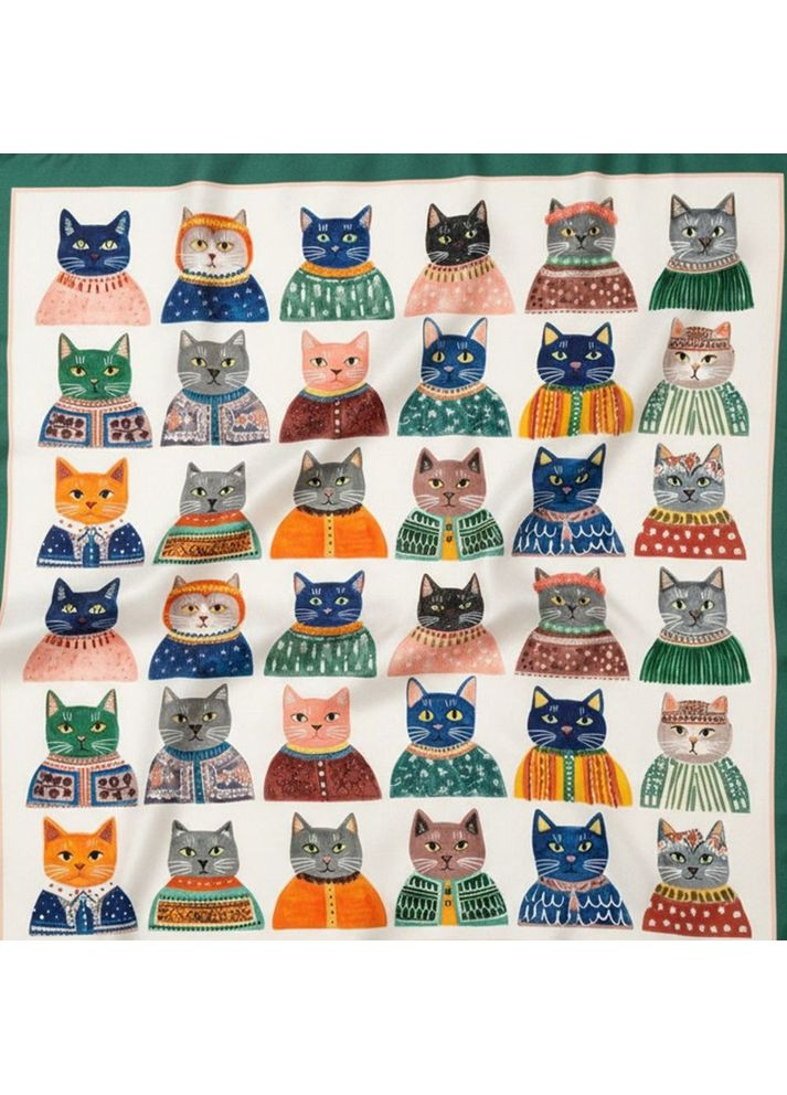 Женский платок с принтом Парад котиков Presentville 7709 (363021943)