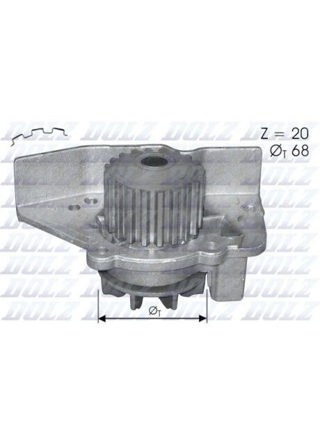 Насос водяной PEUGEOT 406 2.0I 16V 10/1995->3/1999/PEUGEOT 306 II 306 2.0I 16V 3/1997->9/2002/CITROEN C118 Dolz (366299855)
