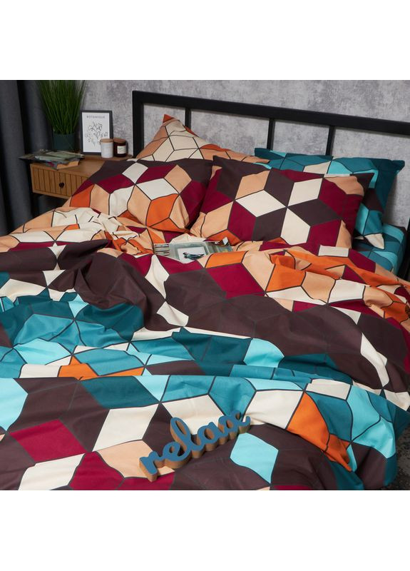 Комплект постільної білизни Микросатин Premium «» Двоспальний 175х210 наволочки 2х50х70 (MS-820007916) Moon&Star Modern Chaos (356114418)