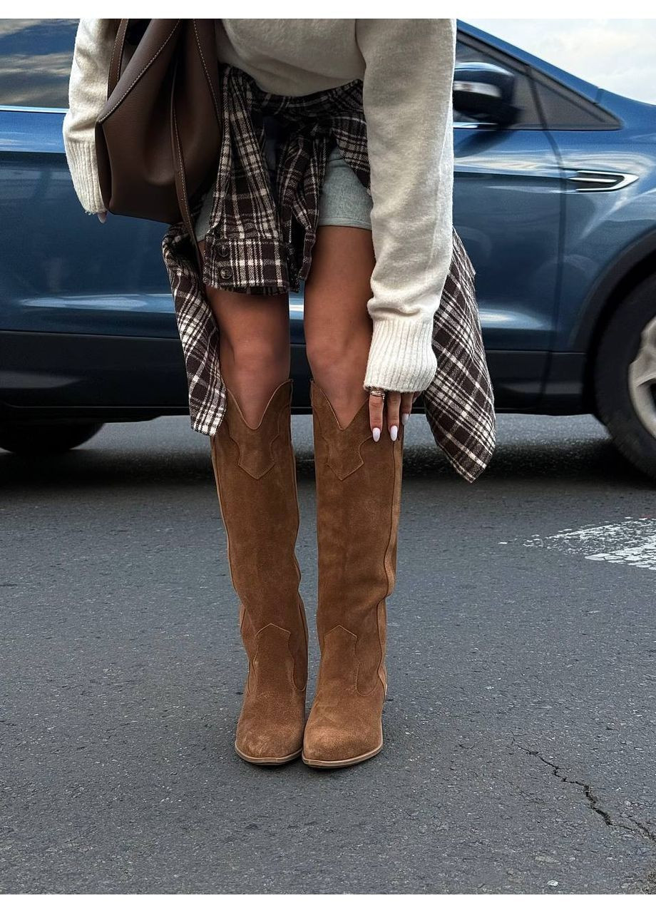 Зимние стильные женские козаки казаки No Brand