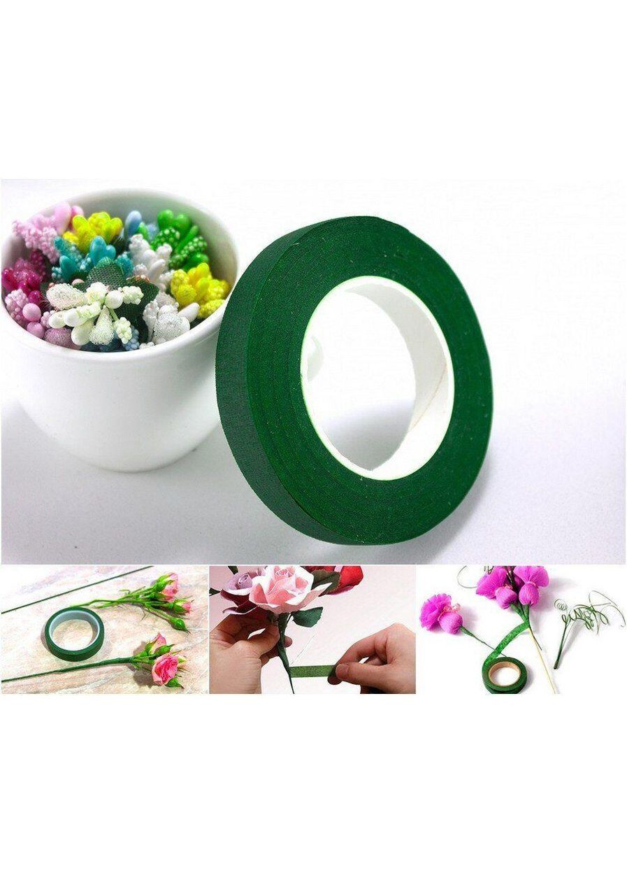 1,2 см - Флористична тейп-стрічка 30 метрів, зелена Plus-plus (354794897)