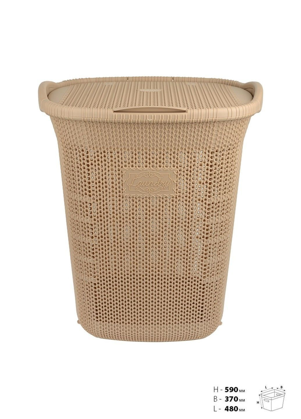 Корзина д/белья 0261 Виолетта CAPPUCHINO 65 л (0261 Виолетта CAP с/к 65 л) Violet House (365274597)