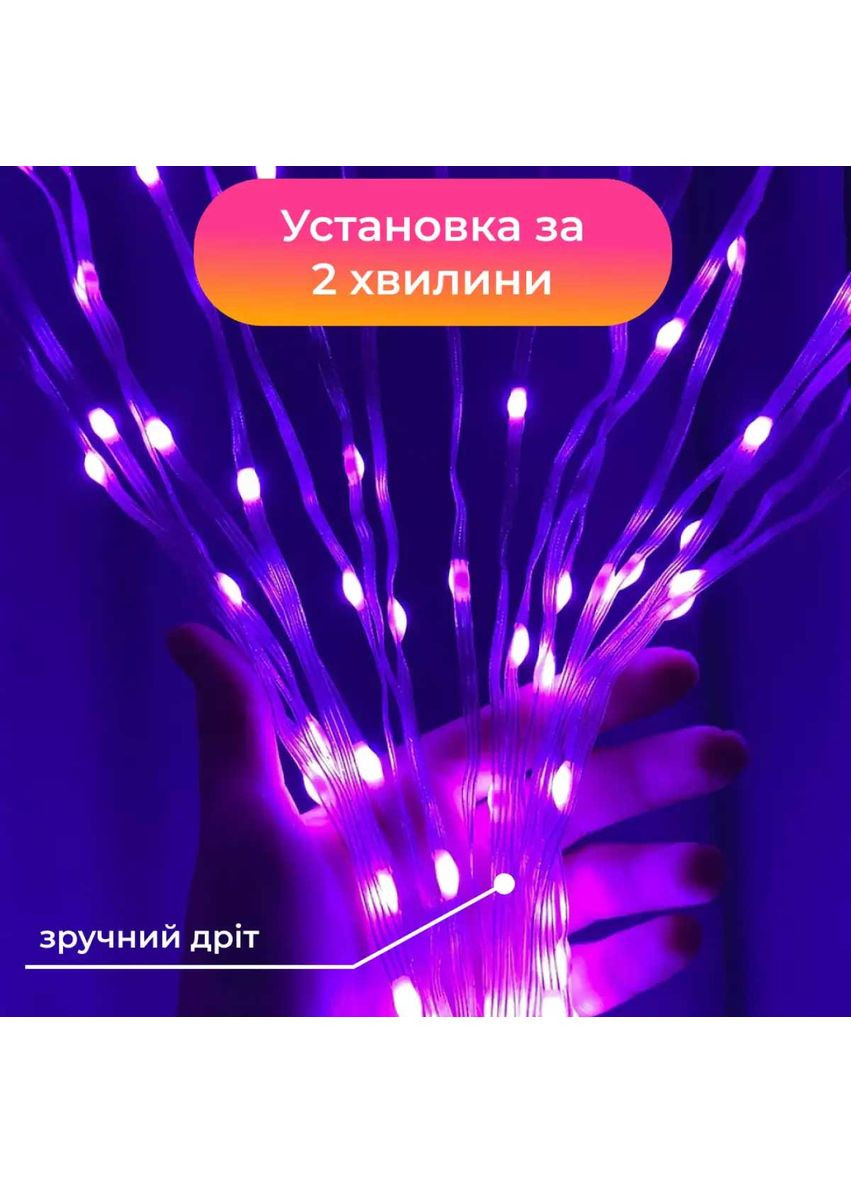 Умная гирлянда Smart 250 LED длина 2,5 м с управлением смартфона прозрачная, мультиколор Jooki (362672691)