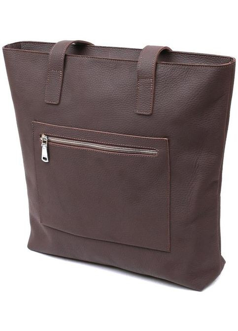 Сумка шоппер женская из натуральной кожи на плечо большая Коричневый 39250 Shvigel (353302628)