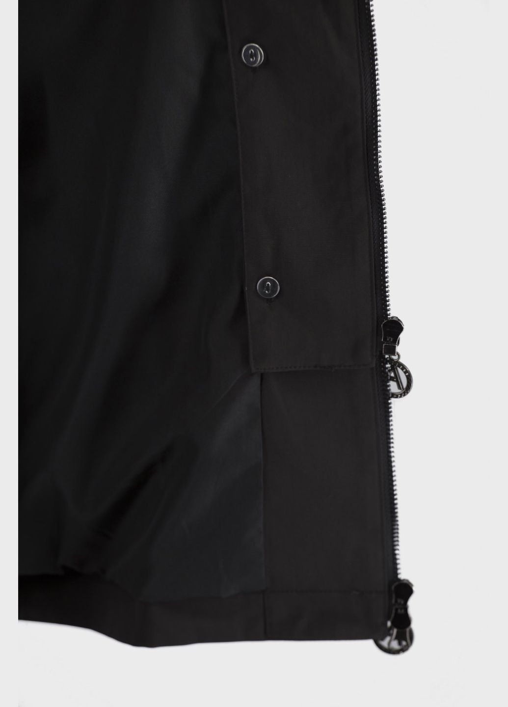 Чорна демісезонна жіноча однотонна вітровка чорна спортивна з капюшоном для весни (, ), 29941 Bella Bicchi