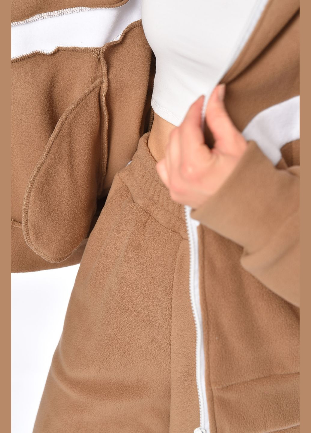 Спортивный костюм женский полар флис цвета мокко Let's Shop (314996890)