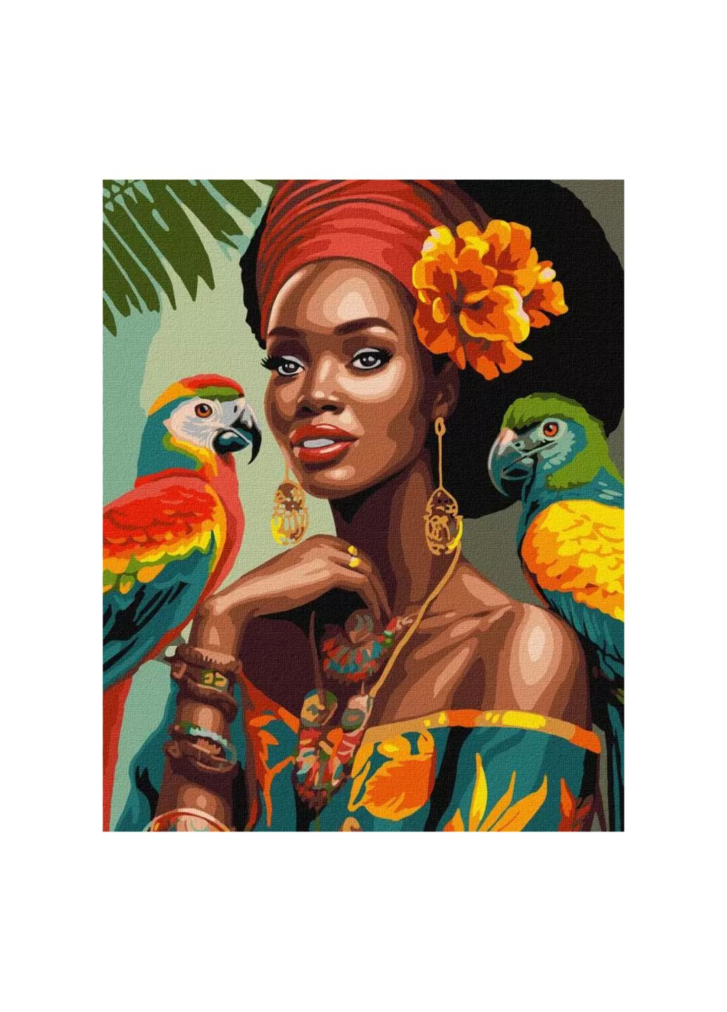 Картина за номерами "Африканська модниця" ©art_selena_ua, 40х50 см, КНО8330 IDEYKA (292145619)