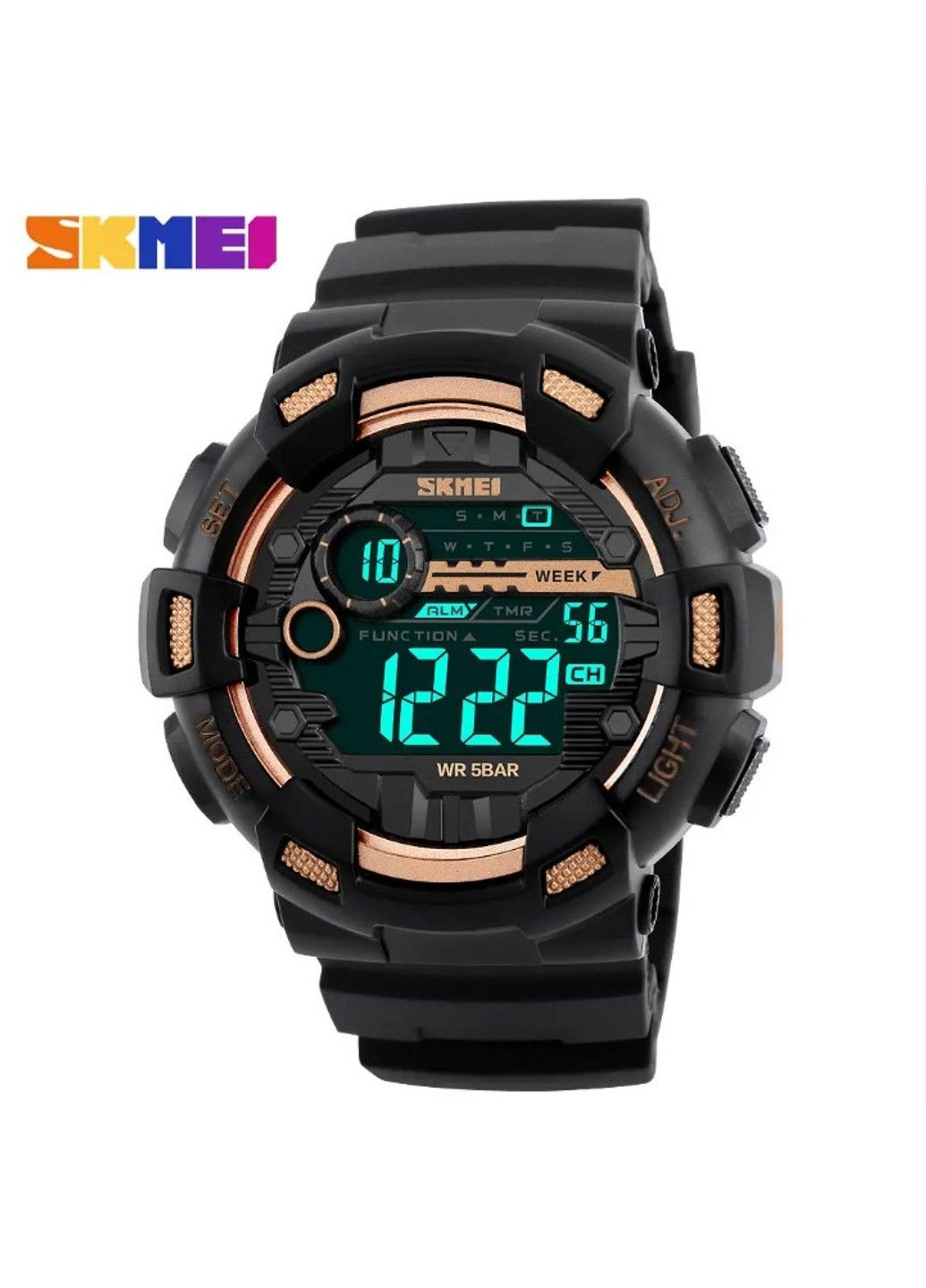 Чоловічий наручний годинник Champion 1243A Чорний з золотим Skmei (314483178)