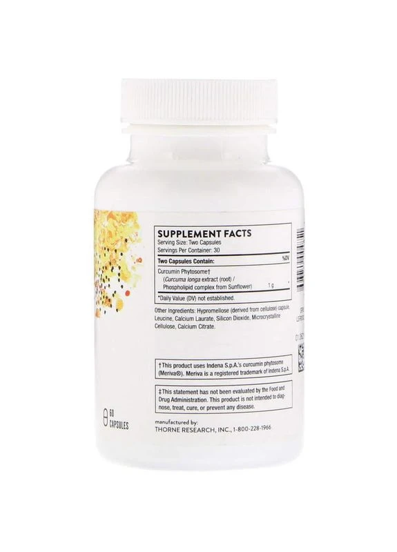 Фітосома куркуміну (куркума) Thorne Curcumin Phytosome 1000 мг 60 капс Thorne Research (359473135)