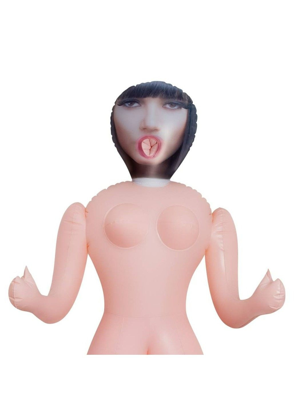 Надувна секс-лялька з трьома отворами, зі знімним мастурбатором, бежева, 155 см Crushious (292012200)