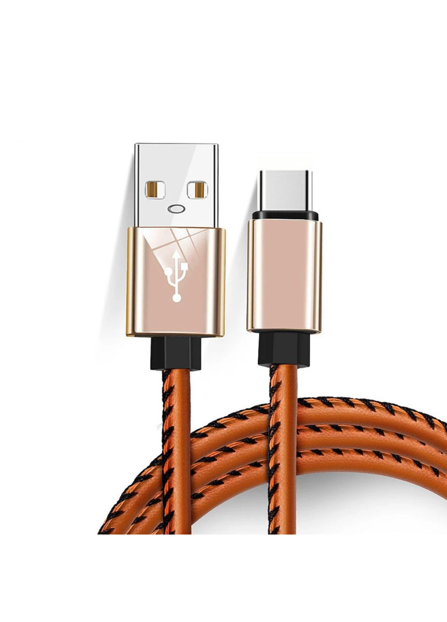 Шкіряний Usb кабель Android Type C 2.0 A для швидкого заряджання та передавання даних 1 м ( ) China (366875014)