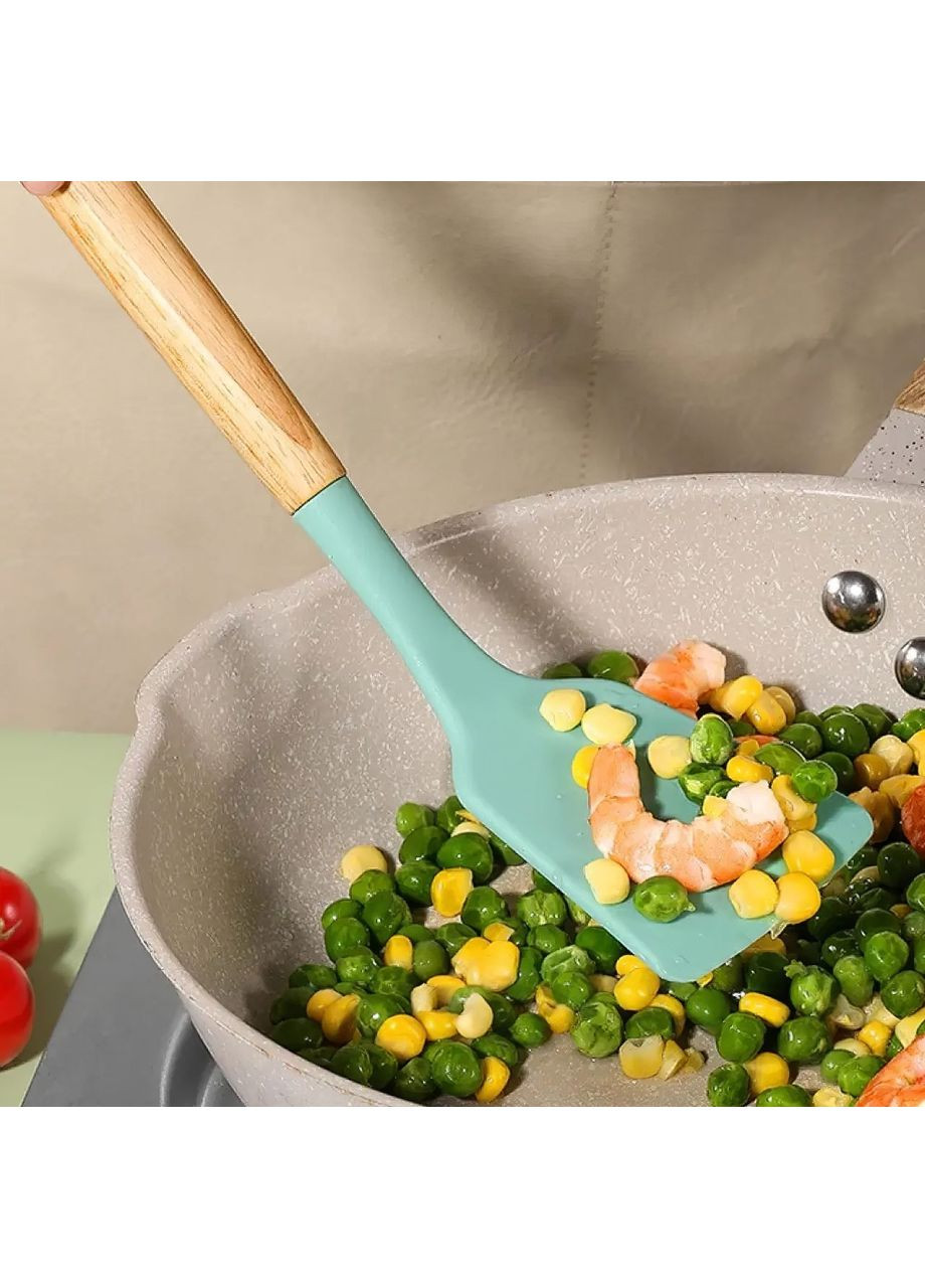 Набор кухонных принадлежностей 19 в 1 универсальный настольный 19 предметов разделочная доска, ножи, ножницы, лопатки, венчики Home (361161944)