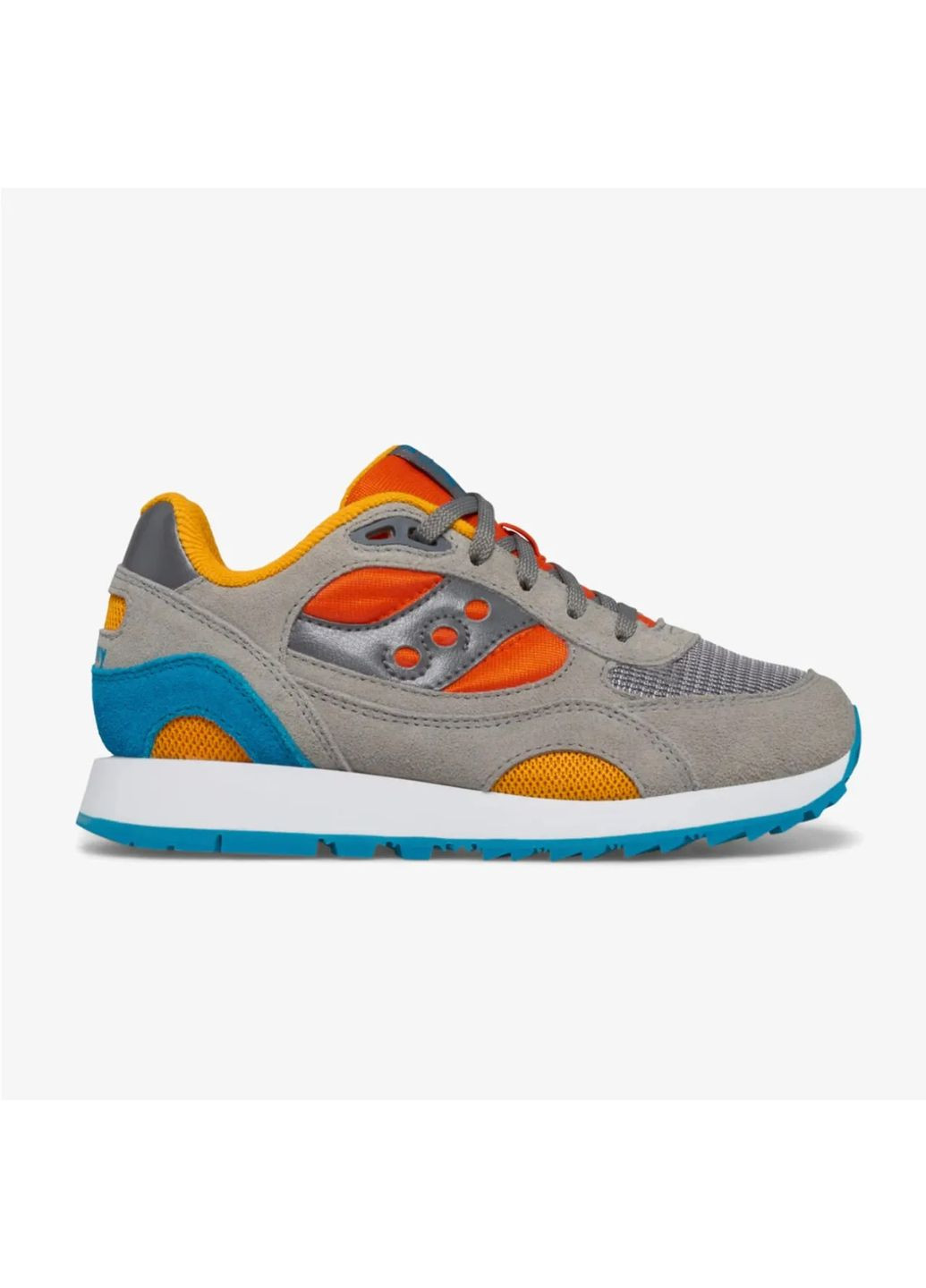 Серые всесезонные кроссовки shadow 6000 grey/orange/blue Saucony