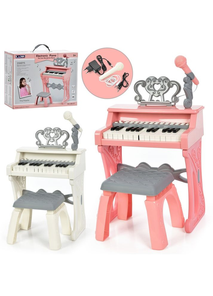 Синтезатор 25 клавіш, стульчик, мікрофон Home (340908162)