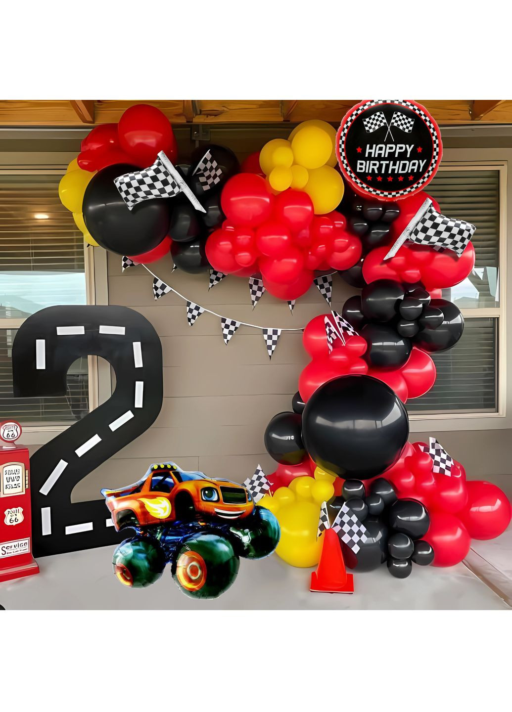 Набор 100 шаров для фотозоны Блеск Гонщики на старте No Brand (360559718)