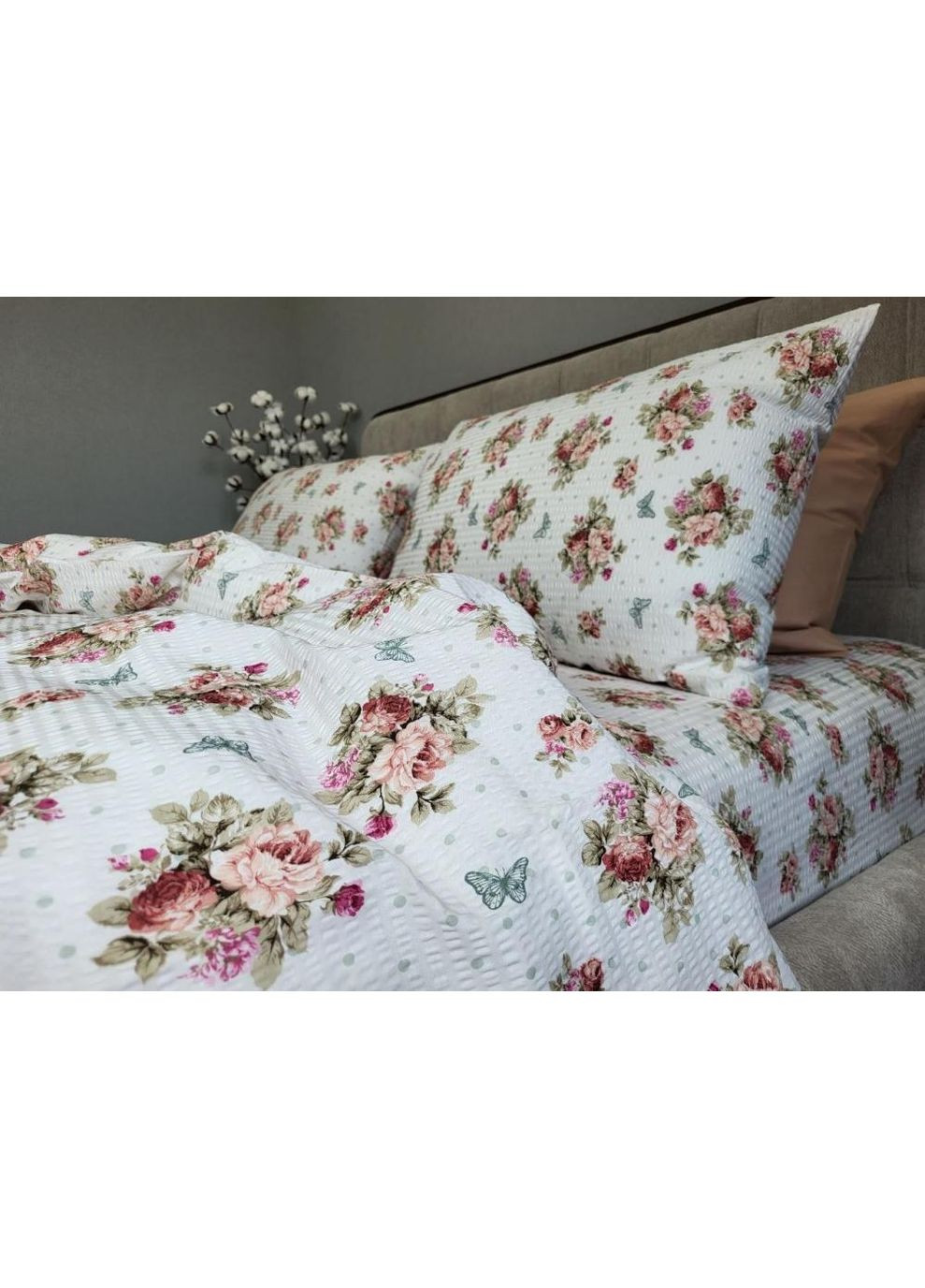 Постельное белье София, ранфорс гофра (жатка) Двуспальный размер, наволочки 50/70 No Brand (363191700)