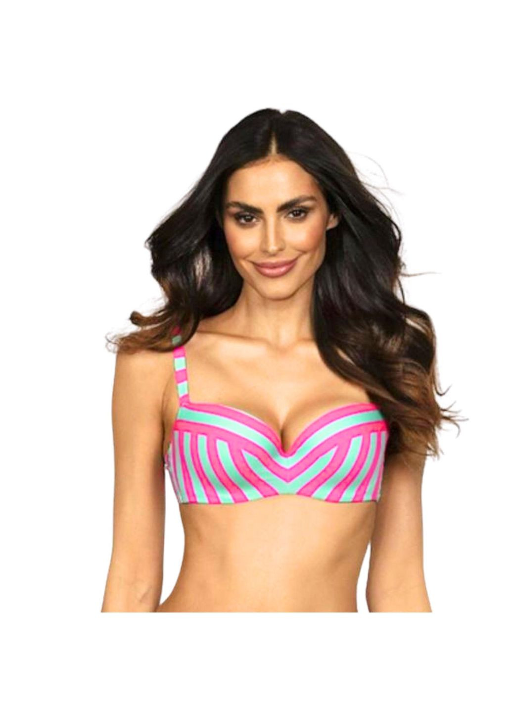 Розовый раздельный купальник розовый в полоску angela bsg - 014 Toccata