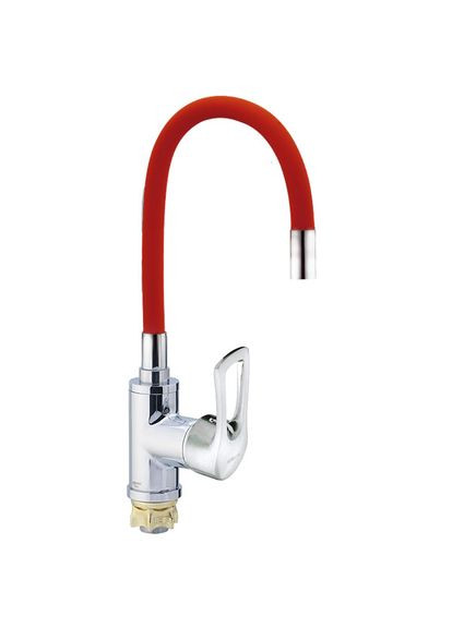 Смеситель для кухни SAR с красным силиконовым изливом (ZX2672) Zerix 181 (324804591)