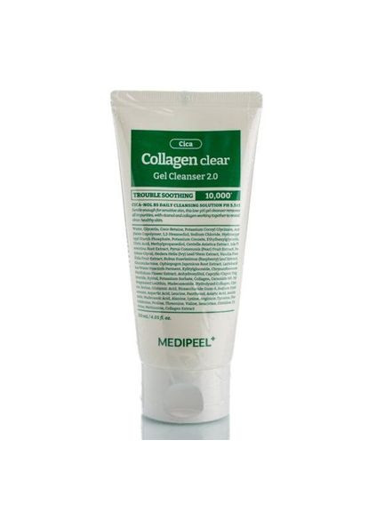 Успокаивающий гель-пенка для умывания чувствительной кожи Green Cica Collagen Clear 2.0 Medi-Peel (372596077)
