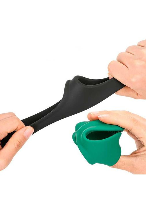 Подвійне ерекційне кільце зі стимуляцією промежини — Зелений No Brand (335399435)