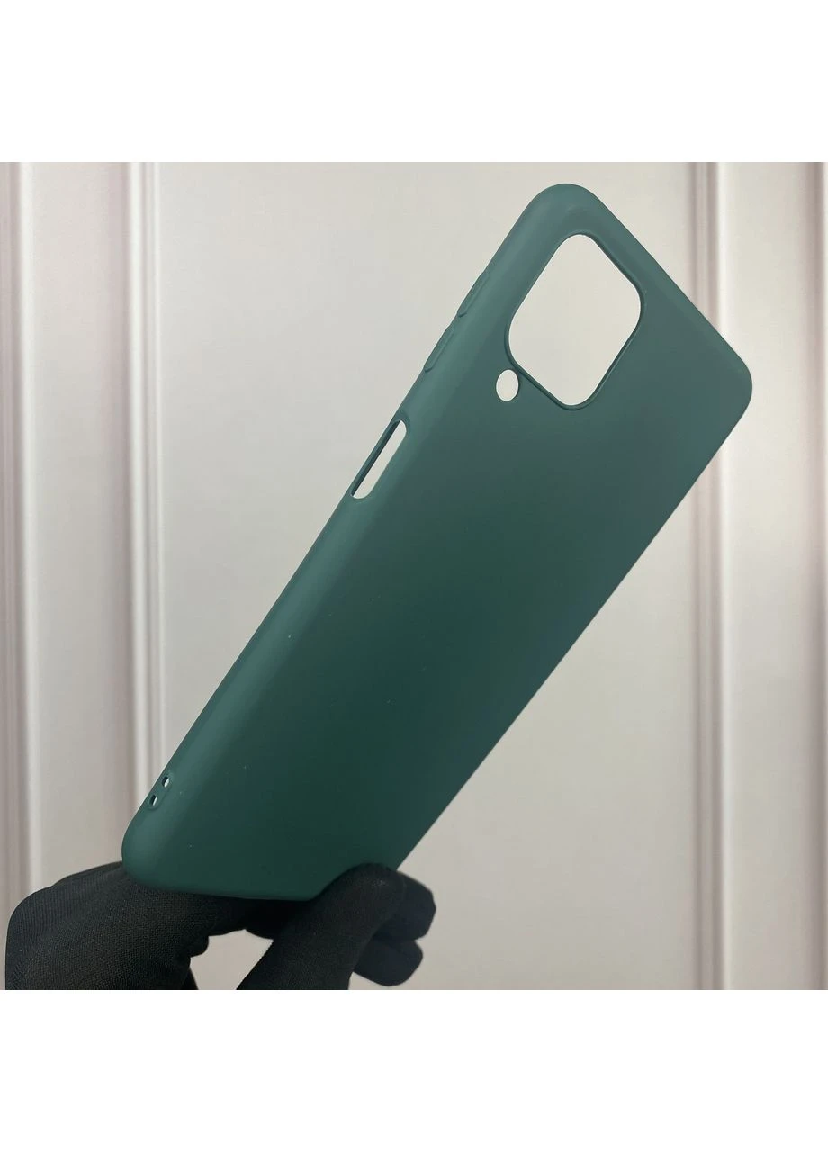 Чохол для Galaxy A22 4G SM-A225F однотонний матовий силіконовий на самсунг а22 4г темно-зелений Samsung (366388343)