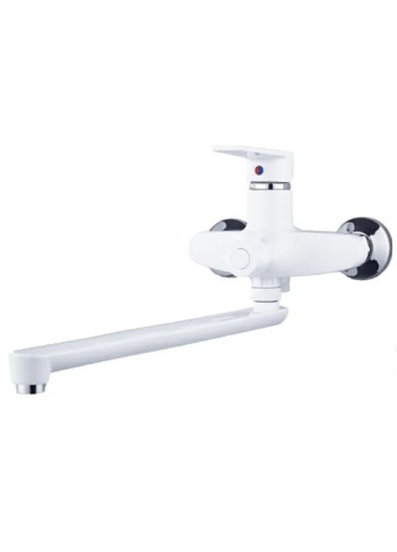 Смеситель для ванны OSCAR-006 EURO SET WHITE (со шлангом, лейкой и кронштейном) (MX1895) PLAMIX (342373764)