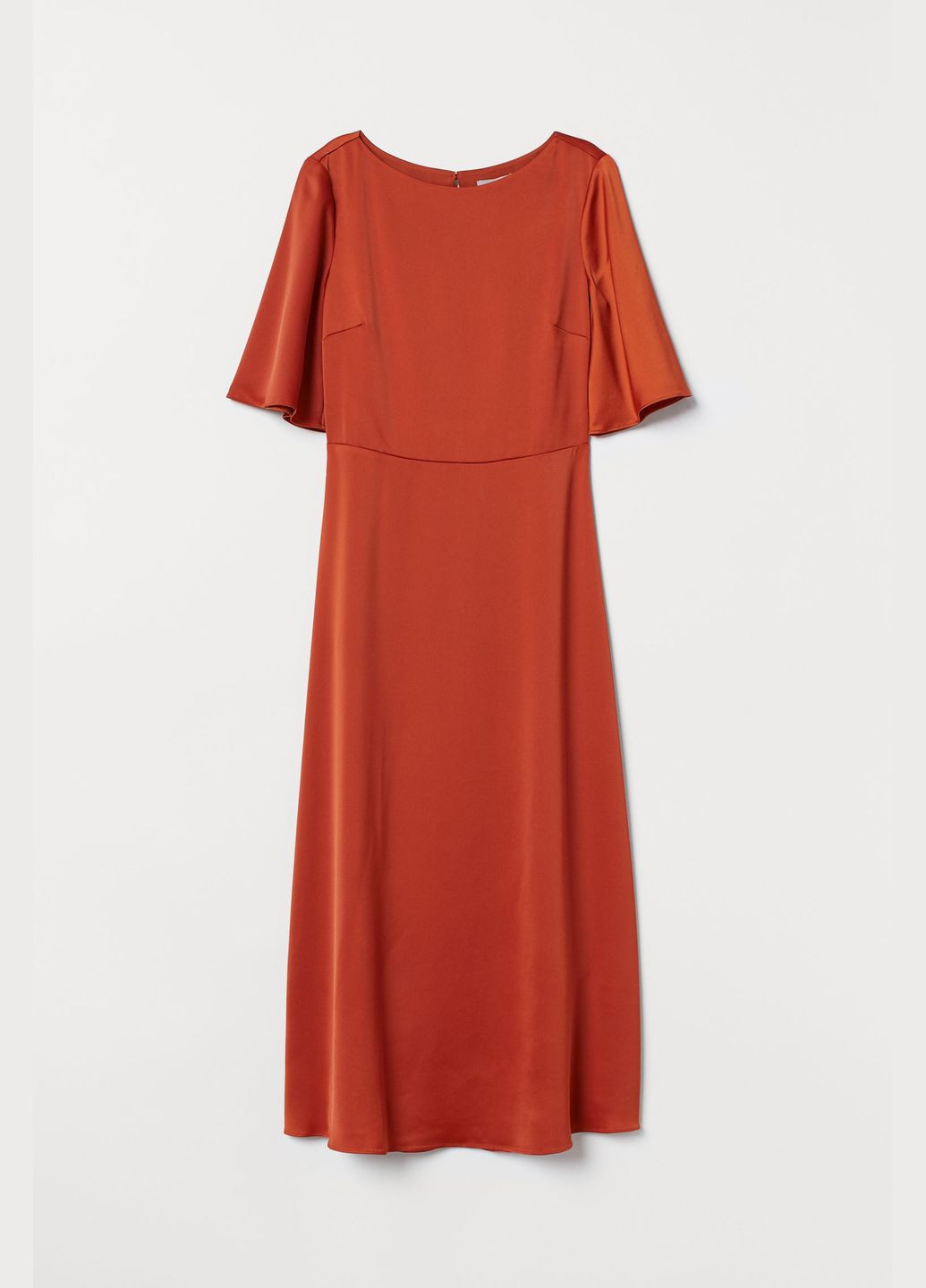 Оранжевое платье H&M однотонное