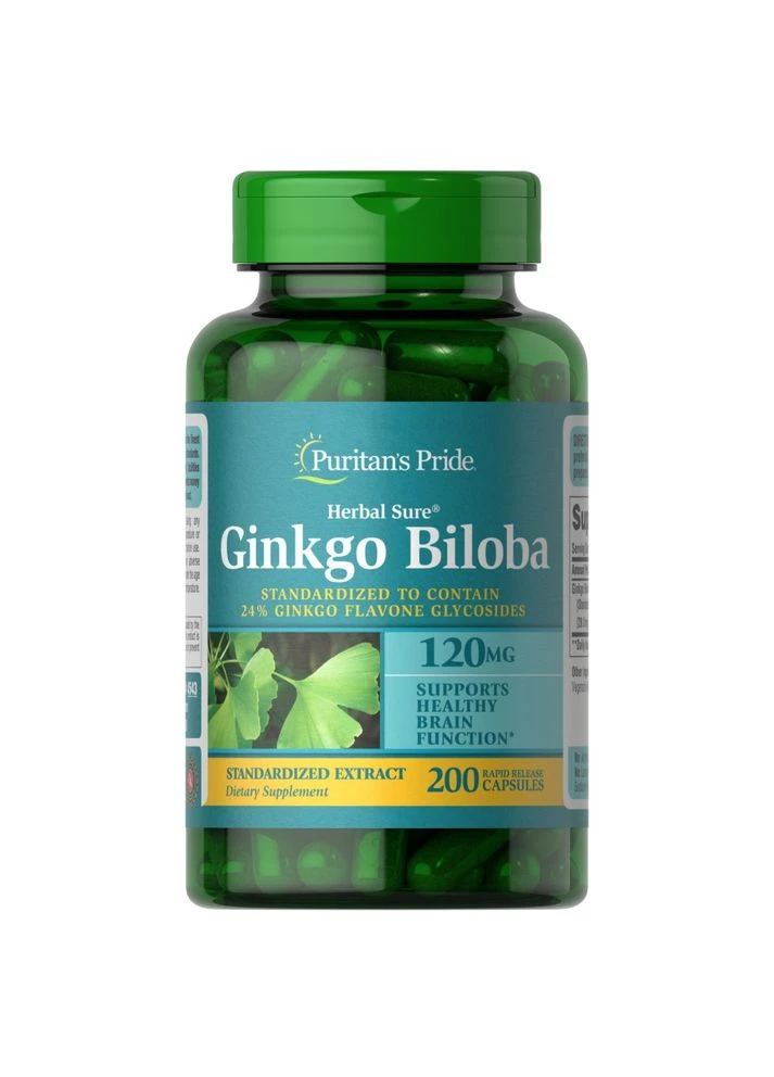 Натуральная добавка Puritan's Pride Ginkgo Biloba 120 mg, 200 капсул Puritans Pride (333993684)