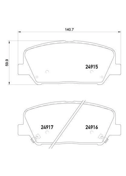 Гальмівні колодки дискові Brembo (374313509)