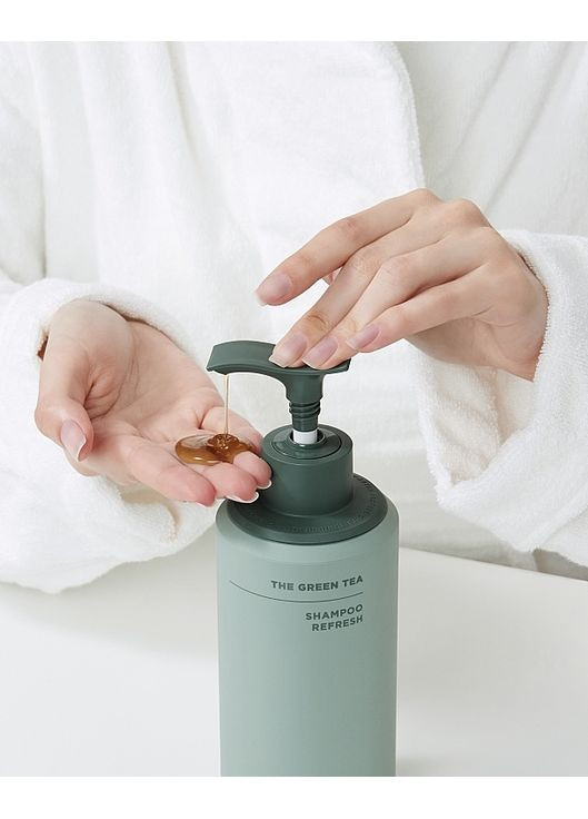 Освіжальний шампунь для тонкого волосся The Green Tea Shampoo Refresh 500ml (1498572-30954372) Amos Professional (369797342)