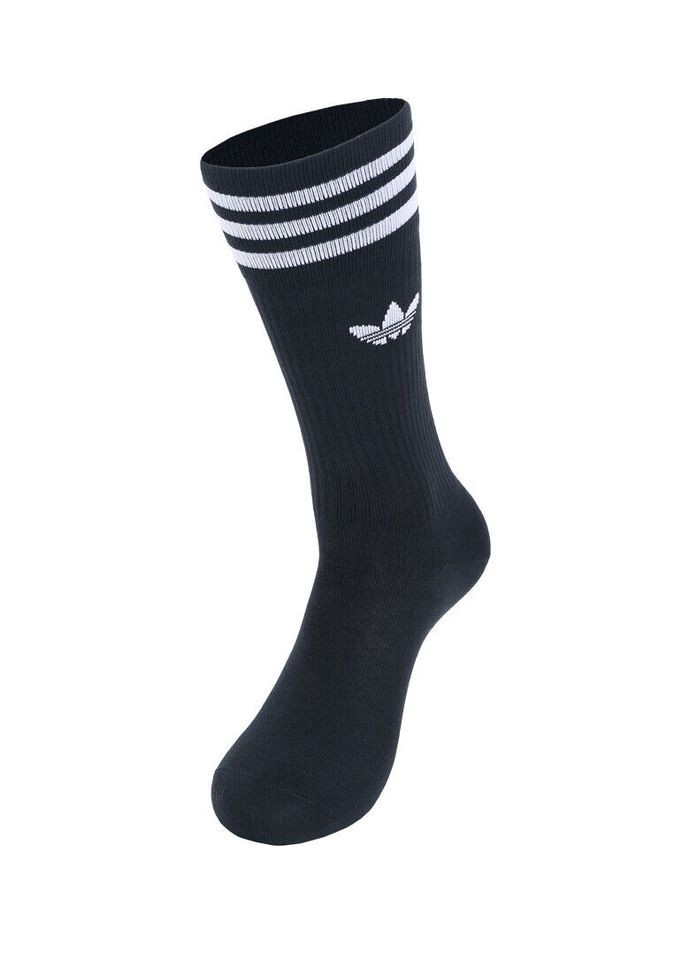 Черные однотонные носки Originals Crew Socks размер 39-42 (3 пары) adidas (293153815)