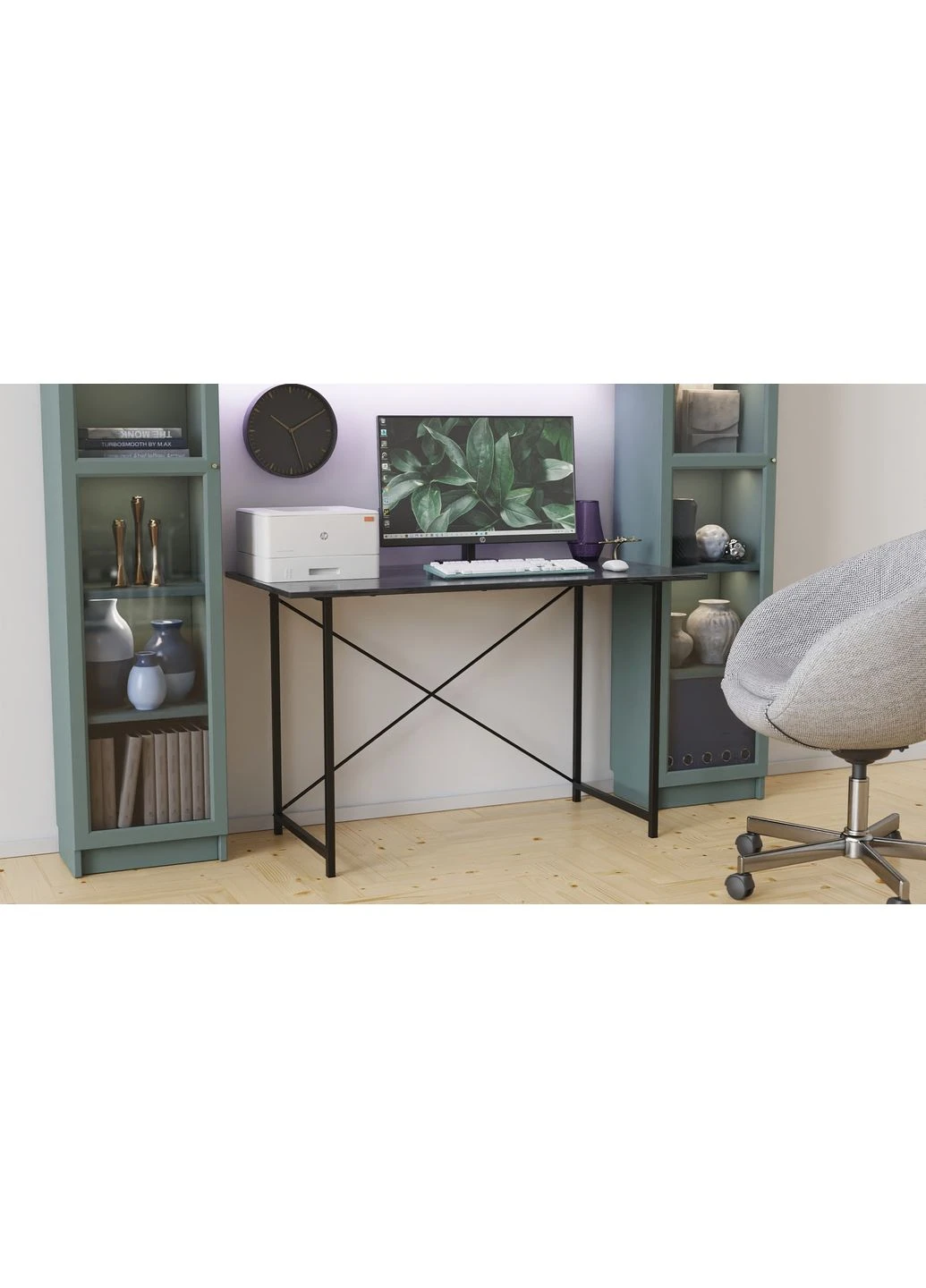 Стол письменный Line Лайт 750x1000x500 Черный металл ДСП 16мм FRD-104838 Ferrum-decor (353500884)